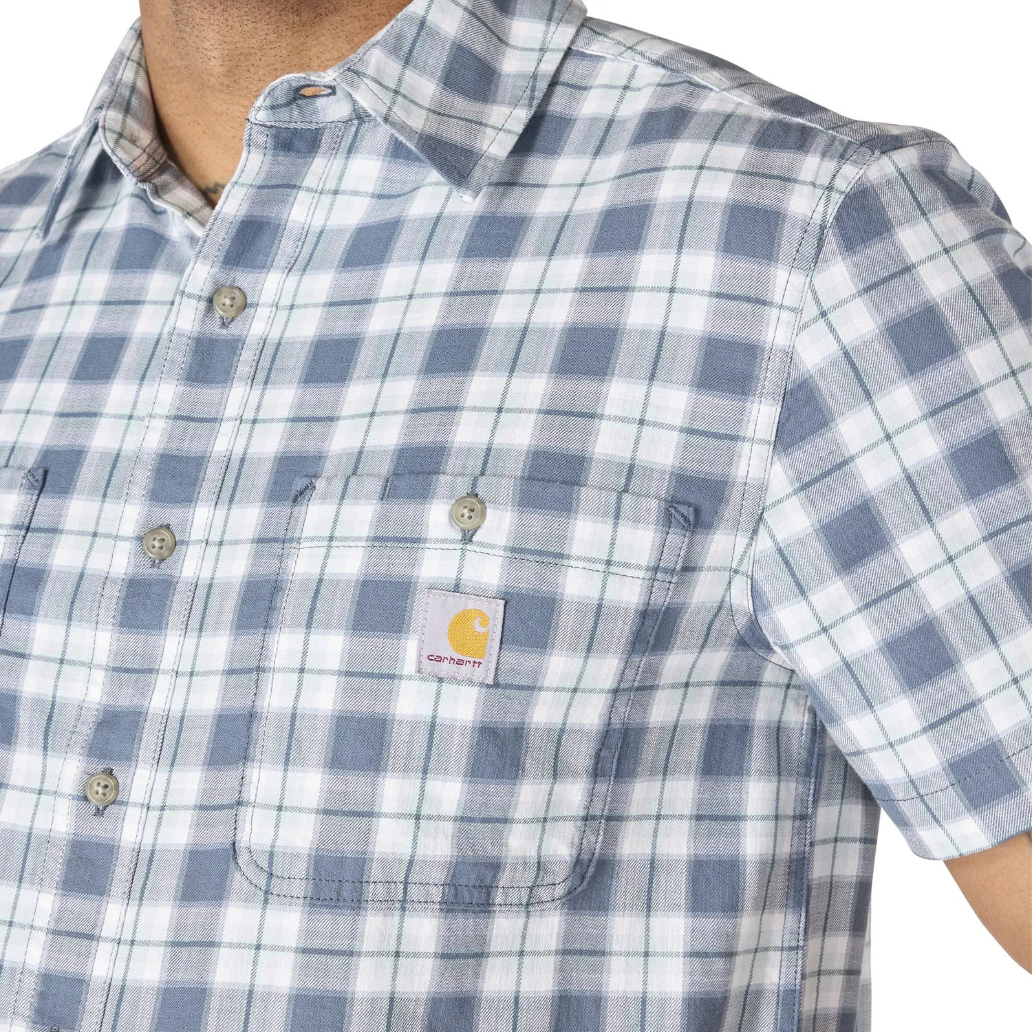 Carhartt Men's Bozeman Relaxed Short Sleeve Plaid Shirt sold by Work World product image thumbnail 4