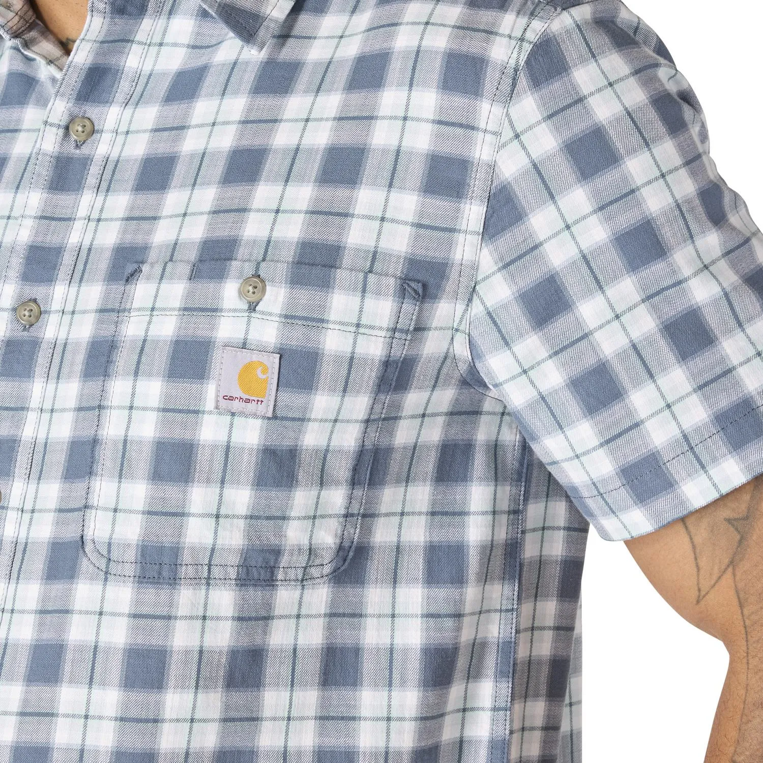 Carhartt Men's Bozeman Relaxed Short Sleeve Plaid Shirt sold by Work World product image thumbnail 5