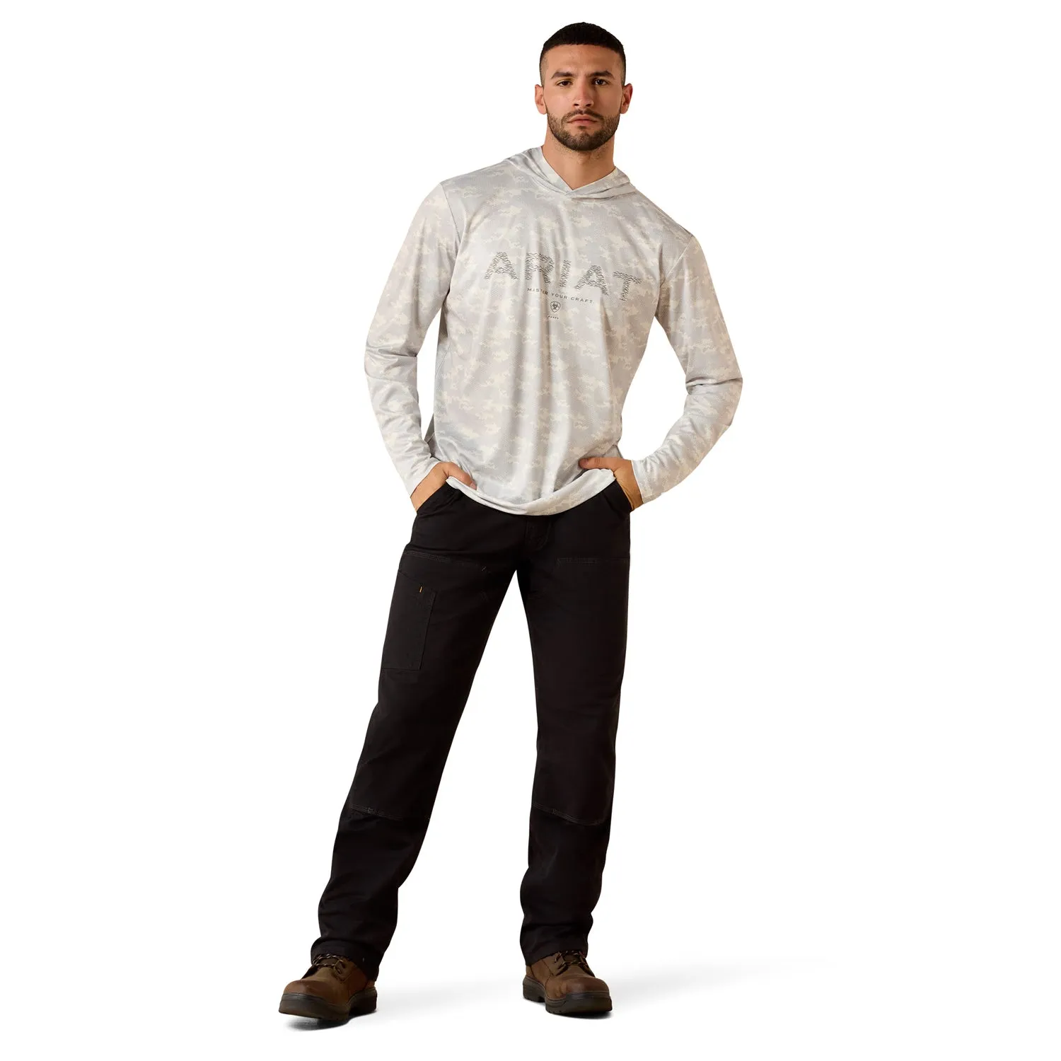 Ariat Men's Rebar Sunblocker Printed Craft Hooded Long Sleeve T-Shirt sold by Work World product image thumbnail 4