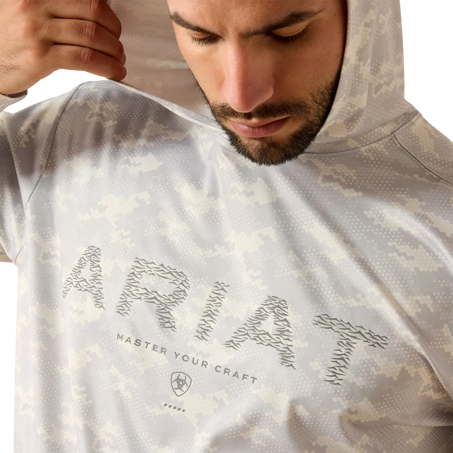 Ariat Men's Rebar Sunblocker Printed Craft Hooded Long Sleeve T-Shirt sold by Work World product image thumbnail 3