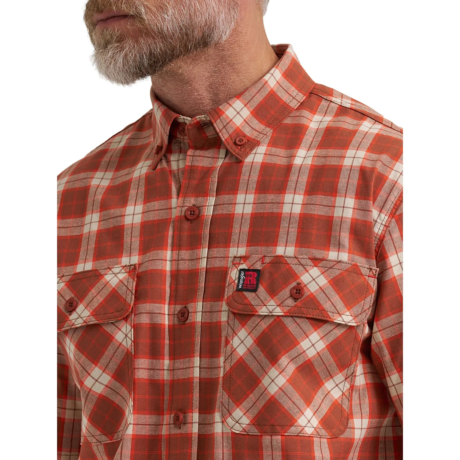 Wrangler Men's RIGGS Workwear® Foreman Plaid Work Shirt sold by Work World product image thumbnail 4