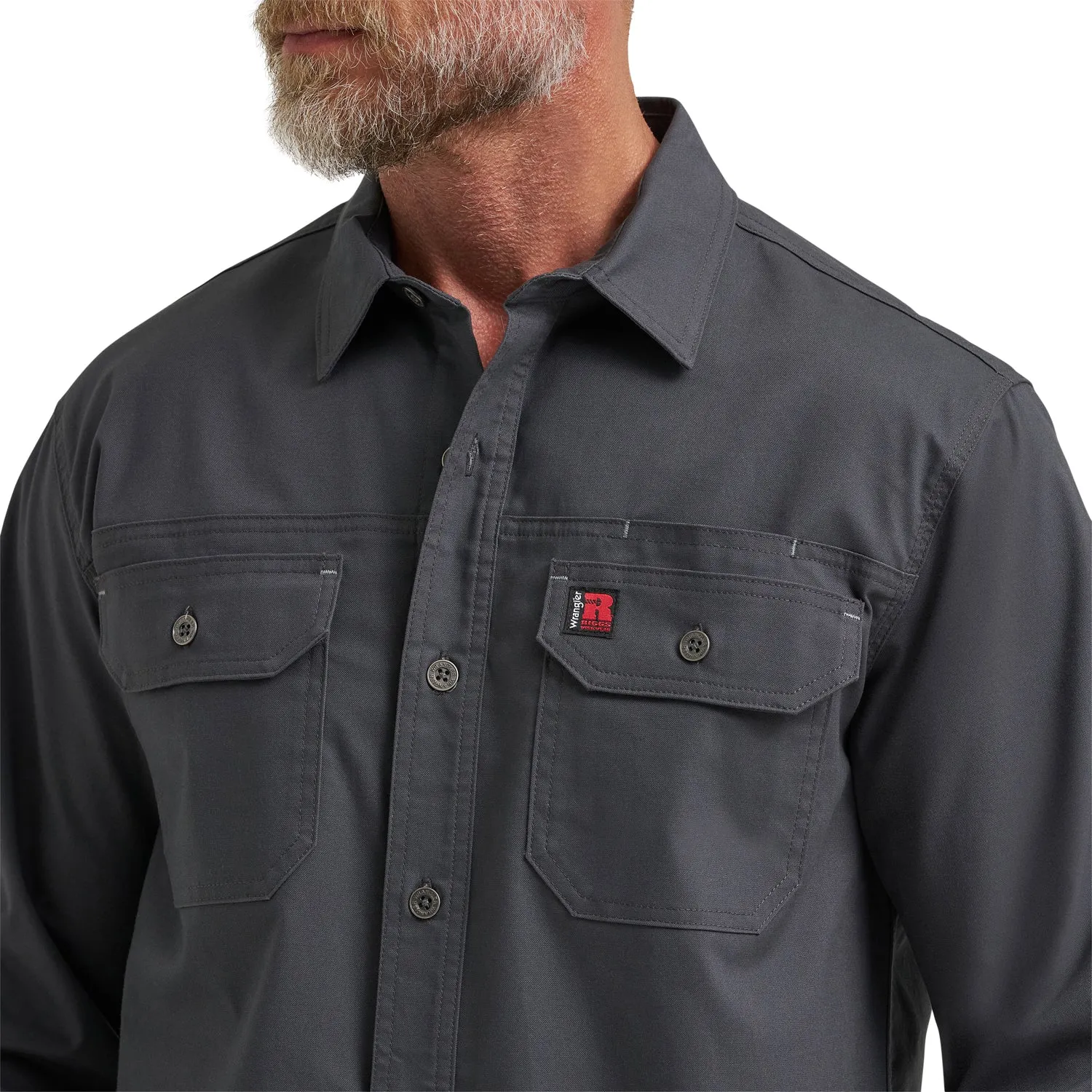 Wrangler Men's RIGGS Workwear® Ground Cloth Work Shirt sold by Work World product image thumbnail 3