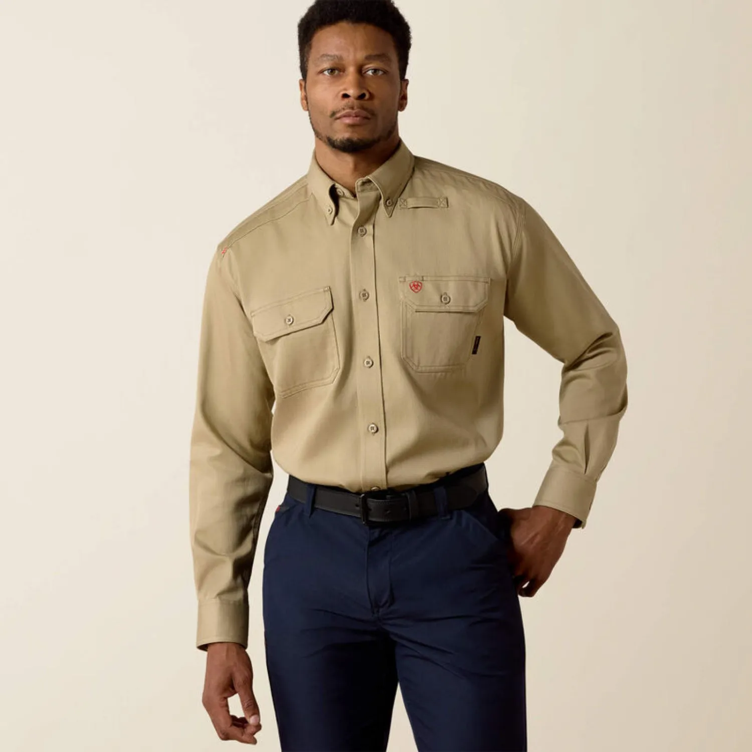 Ariat Men's FR Solid Button-Down Long Sleeve Safety Work Shirt sold by Work World product image thumbnail 2