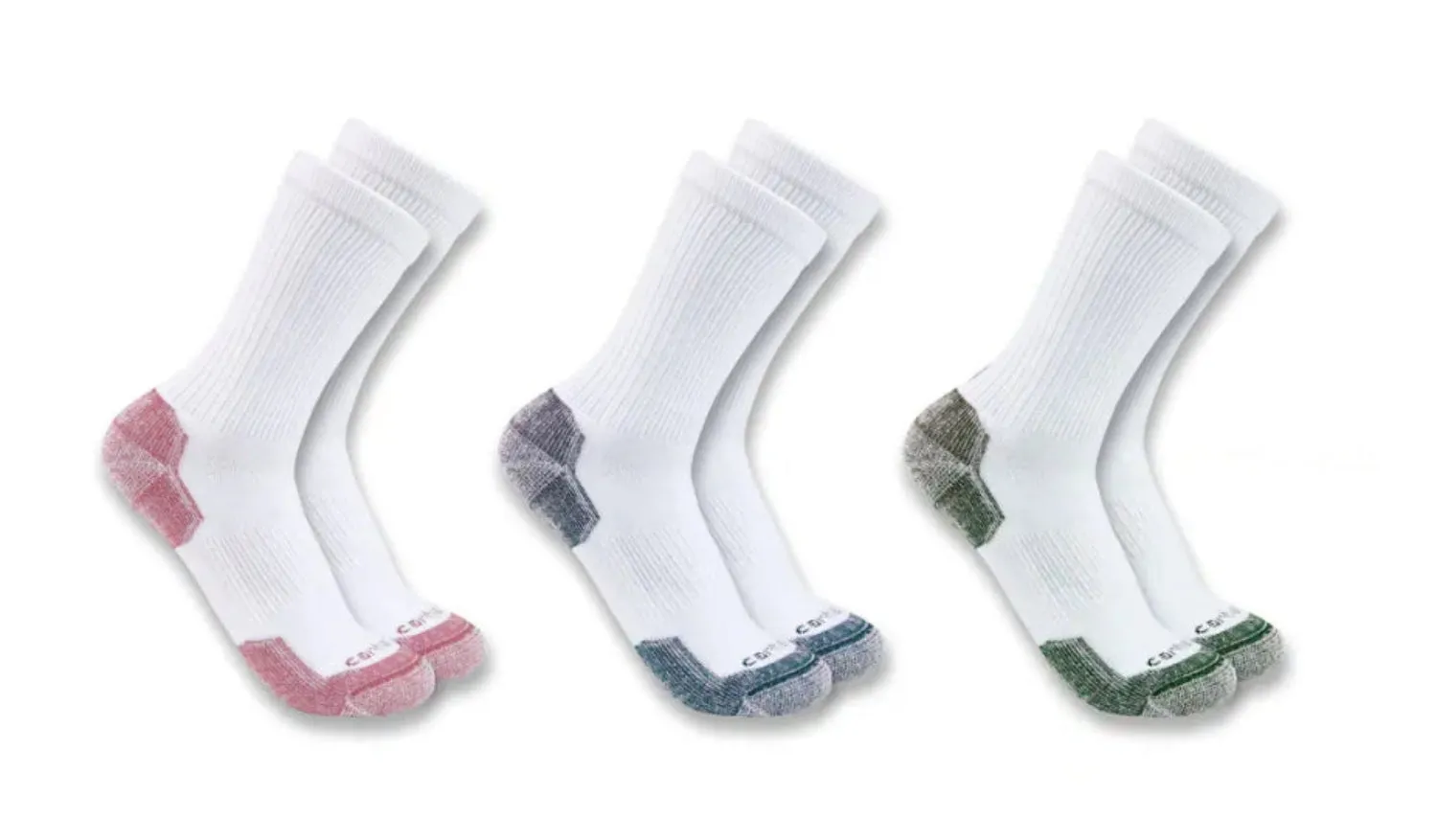 Carhartt Women's Midweight Cotton Blend Crew Sock 3 Pack sold by Work World