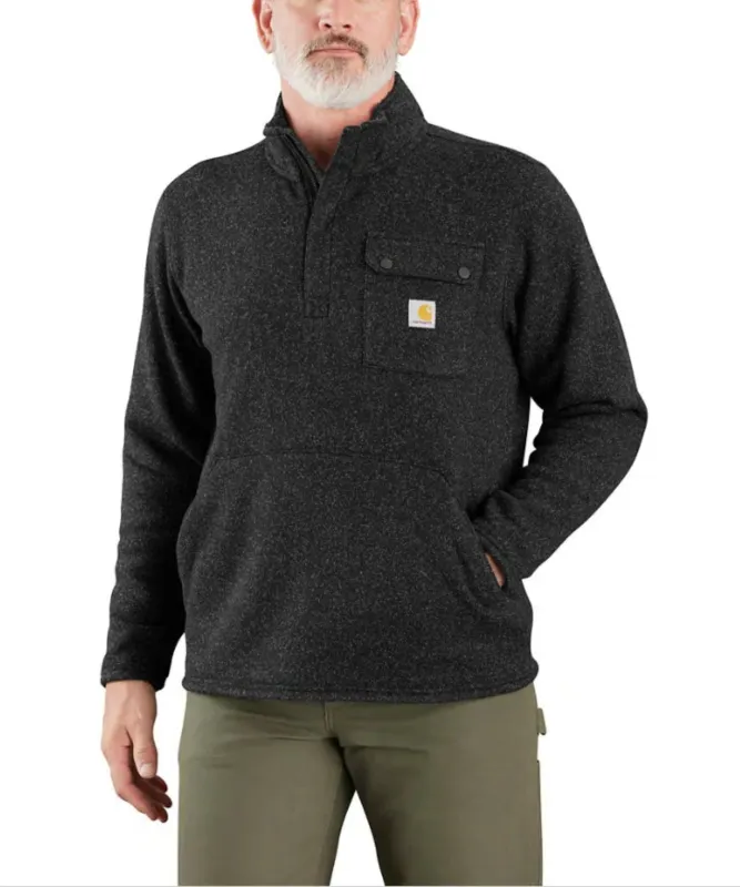 Carhartt Men's Relaxed Fit Midweight 1/4 Zip Chest Pocket Fleece Sweater made by Carhartt