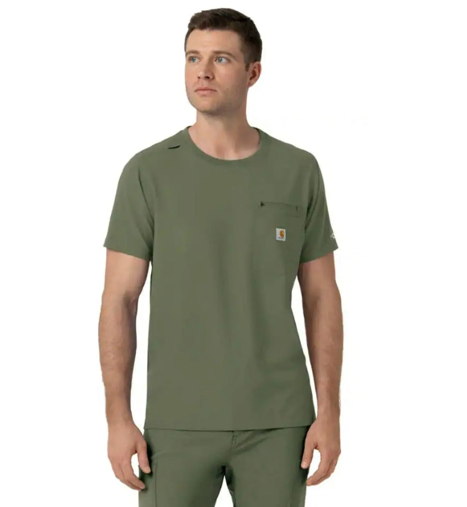 Carhartt Men's Cross Flex Crewneck Pocket Short Sleeve Scrub Top sold by Work World product image thumbnail 3
