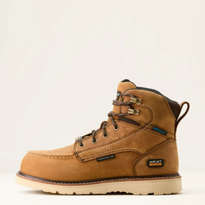 Ariat Women's Rebar 6" Waterproof Moc CompToe Work Boot sold by Work World