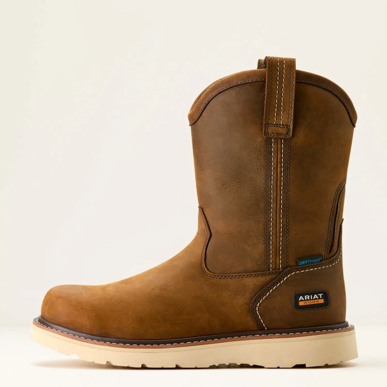 Ariat Men's Rebar Wedge 10" Waterproof Pull On Wellington Boot sold by Work World
