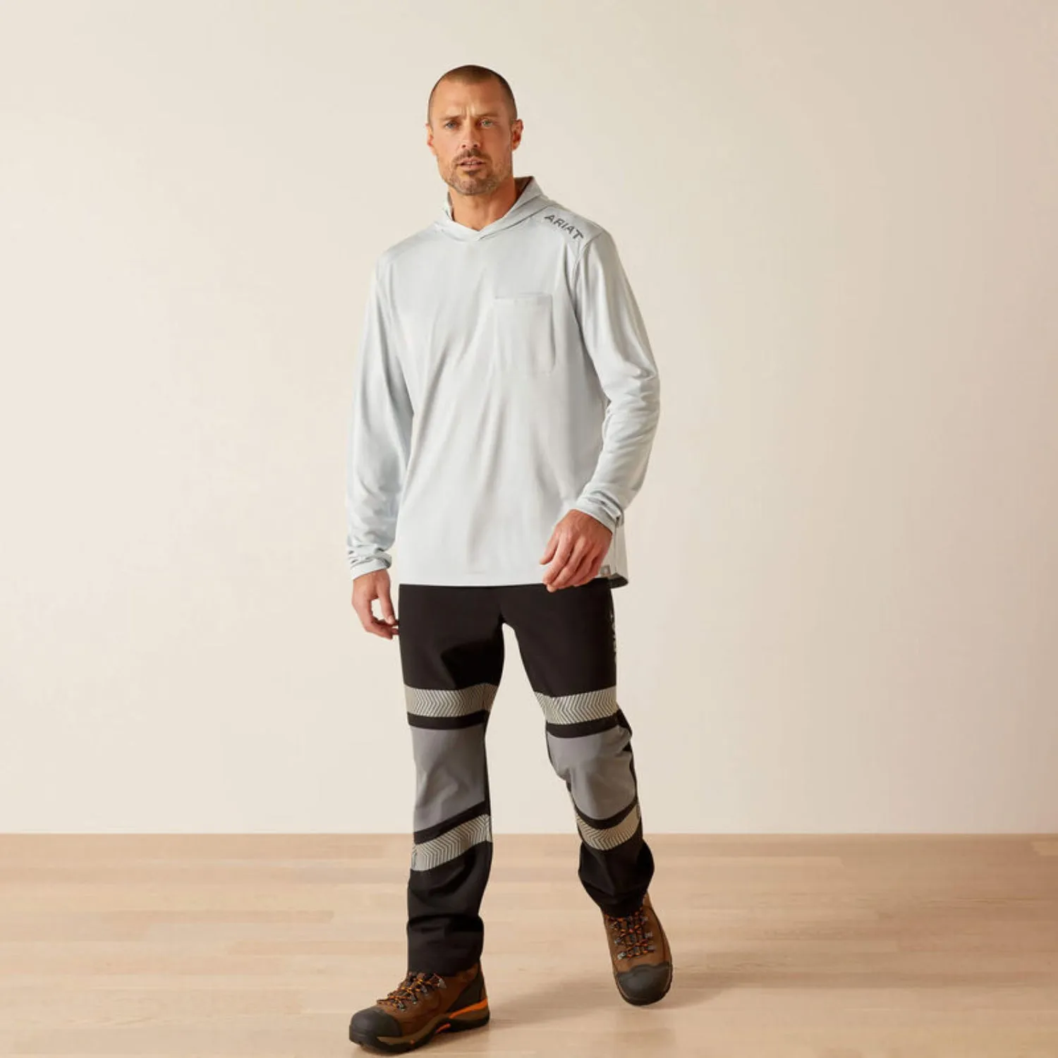 Ariat Men's Rebar Sunblocker Hooded Long Sleeve T-Shirt sold by Work World product image thumbnail 3