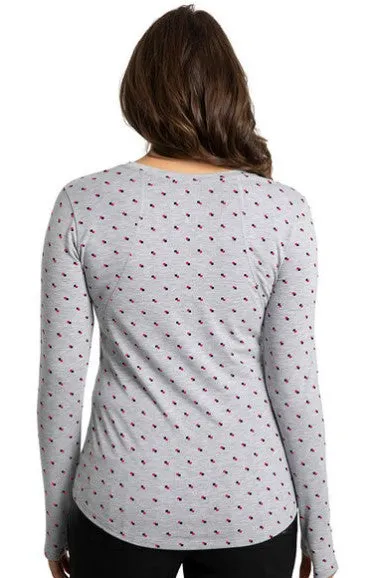 Healing Hands (W) Mackenzie Geo L/S Knit Tee sold by Work World product image thumbnail 2