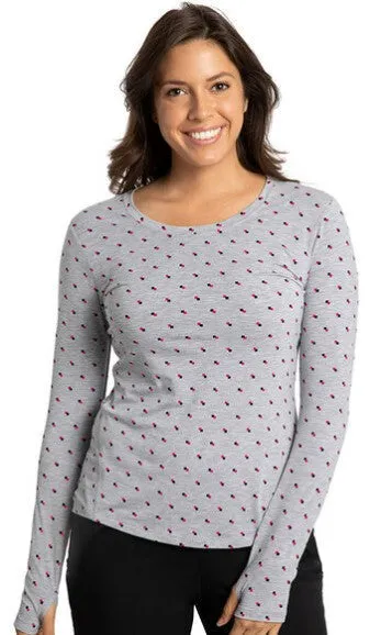 Healing Hands (W) Mackenzie Geo L/S Knit Tee sold by Work World