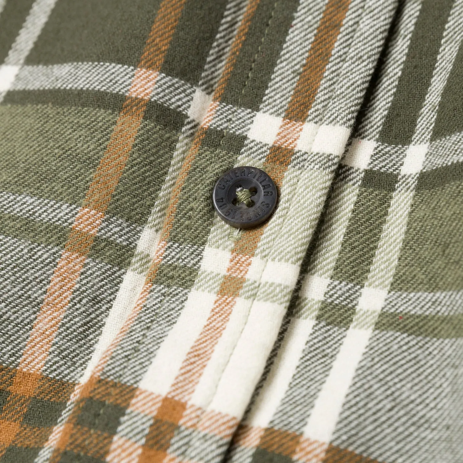 CAT Men's Button-Up Long Sleeve Flannel Work Shirt sold by Work World product image thumbnail 4