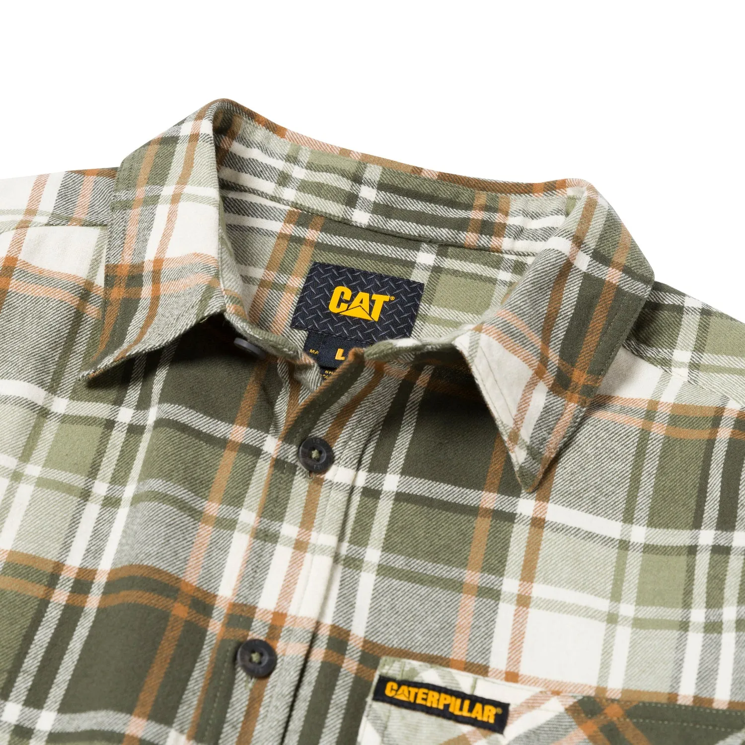 CAT Men's Button-Up Long Sleeve Flannel Work Shirt sold by Work World product image thumbnail 2