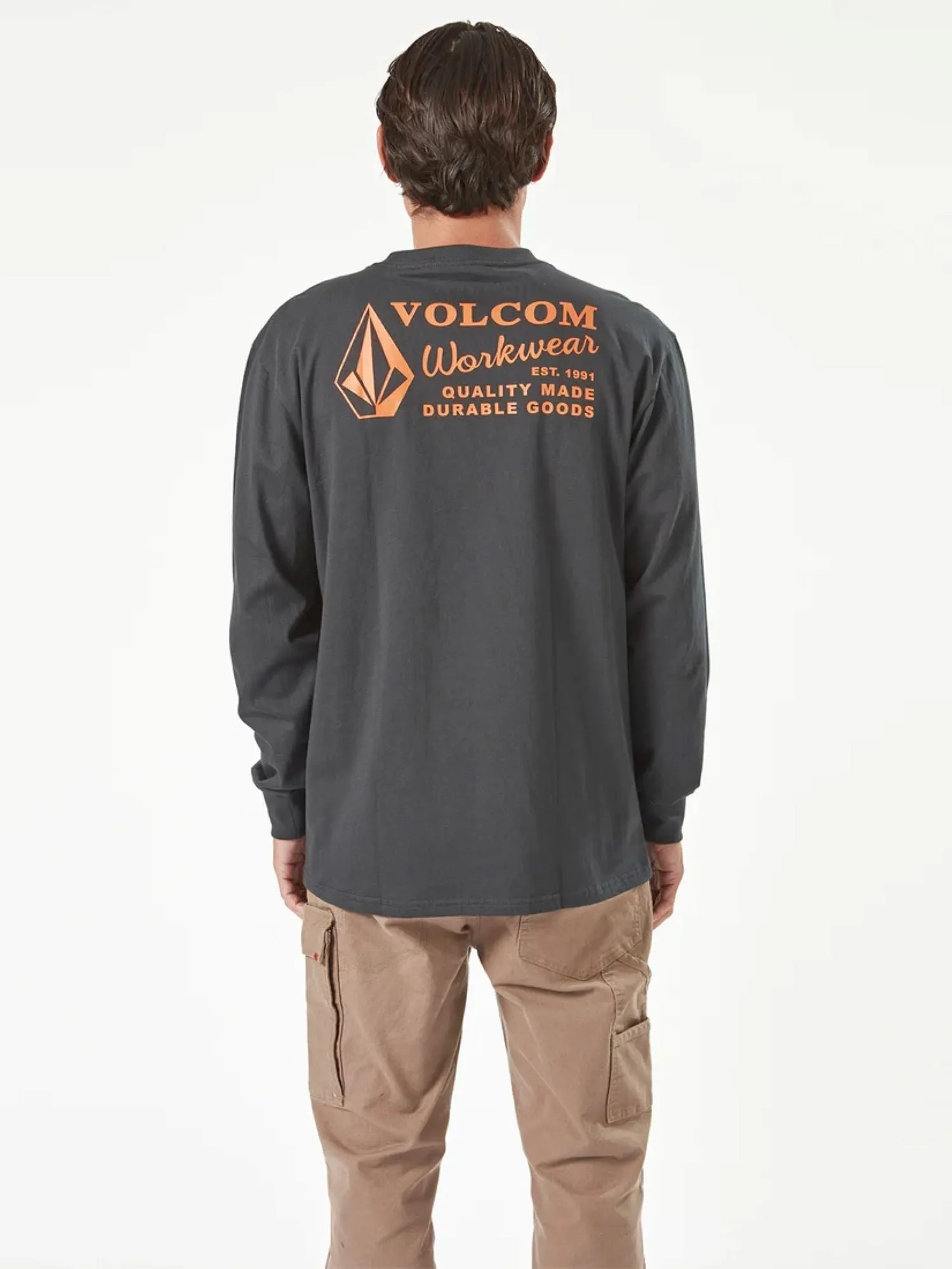 Volcom Men's Logo Graphic Heavyweight Cotton Long Sleeve T-Shirt sold by Work World product image thumbnail 4