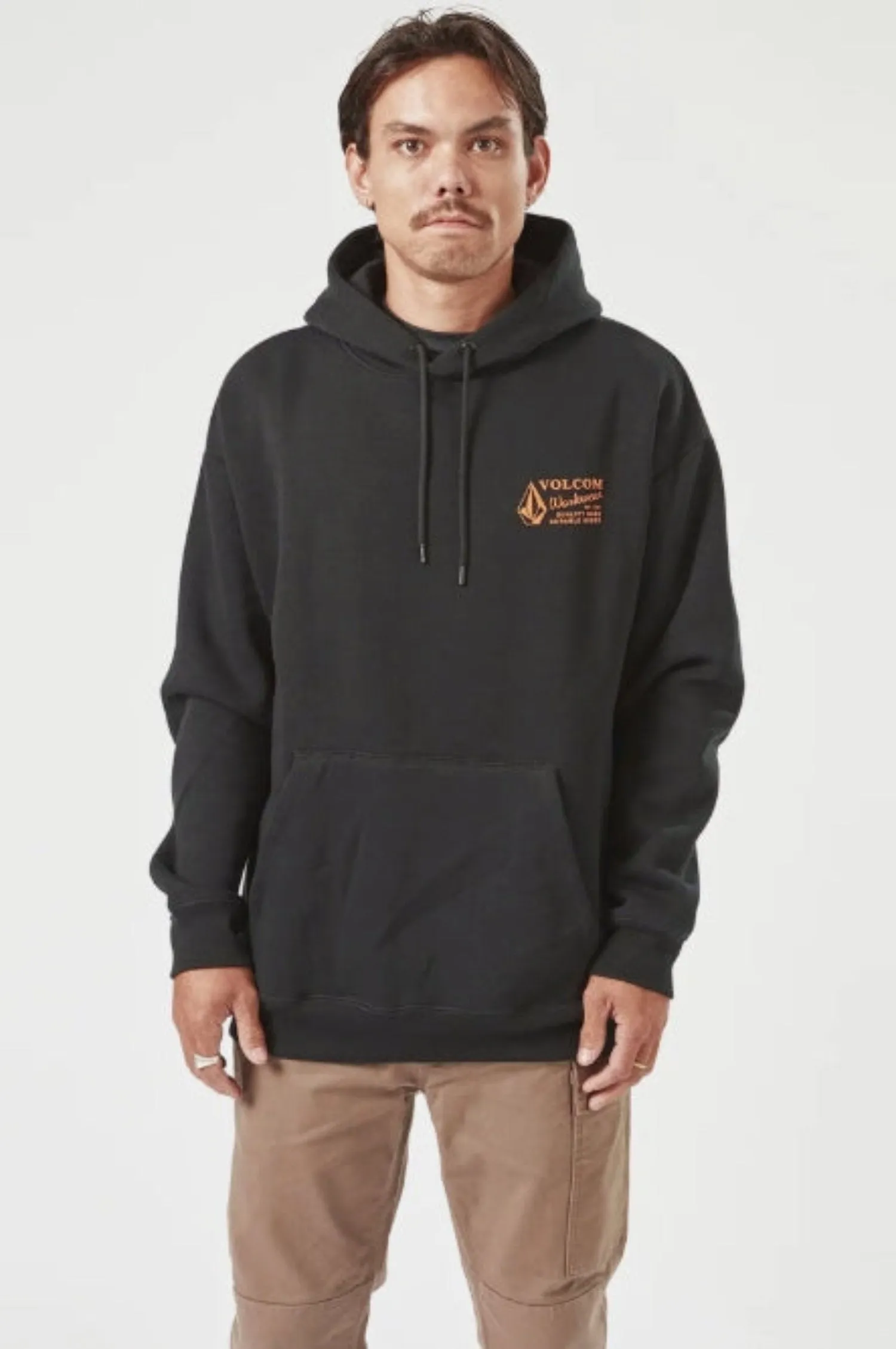 Volcom Men's Logo Graphic Fleece Pullover Hoodie sold by Work World