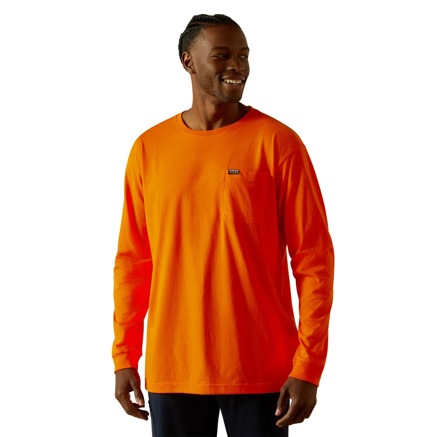 Ariat Men's Rebar Cotton Strong Standard Pocket T-Shirt sold by Work World