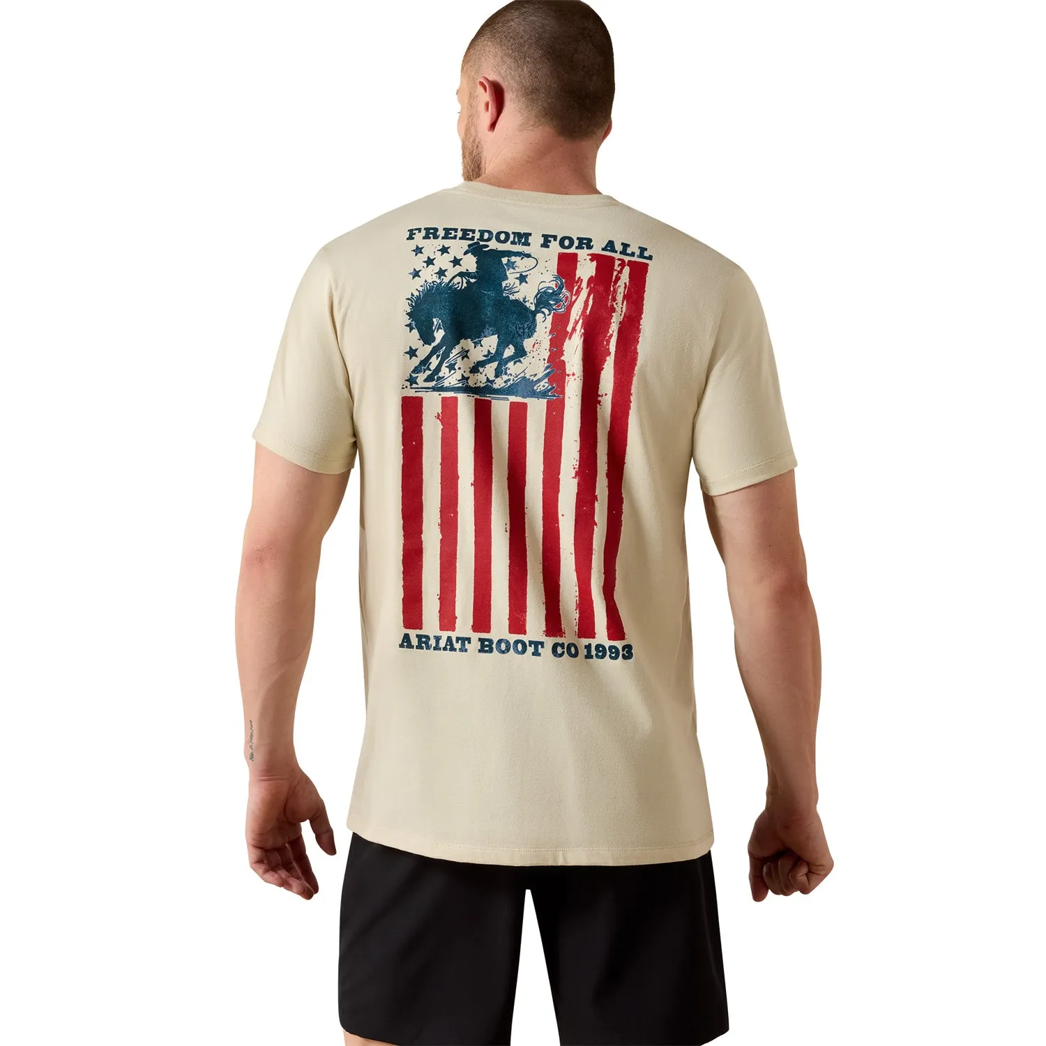 Ariat Men's Split Freedom Painted Classic Fit T-Shirt sold by Work World
