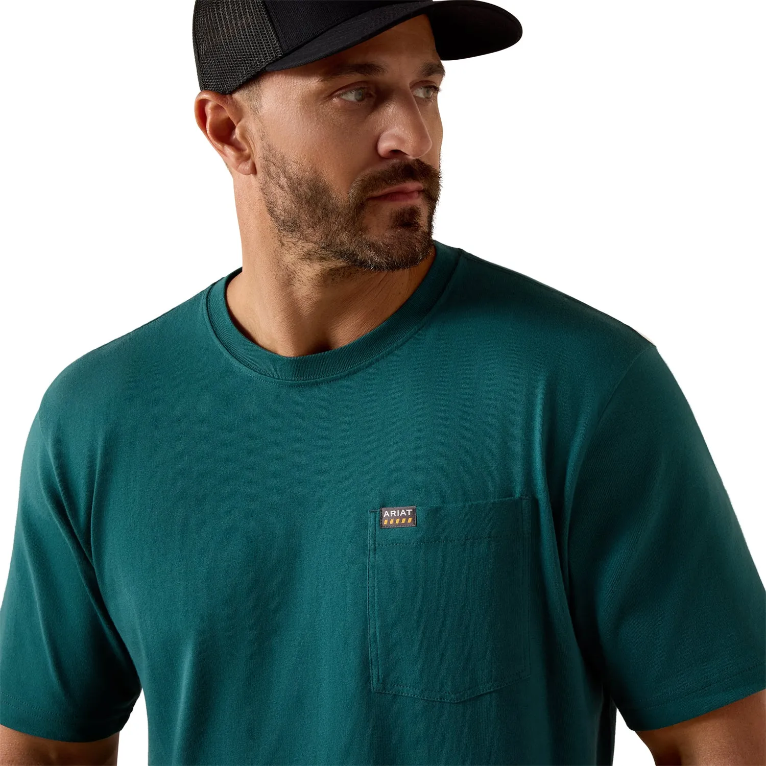 Ariat Men's Rebar Cotton Strong Standard Pocket T-Shirt sold by Work World product image thumbnail 3