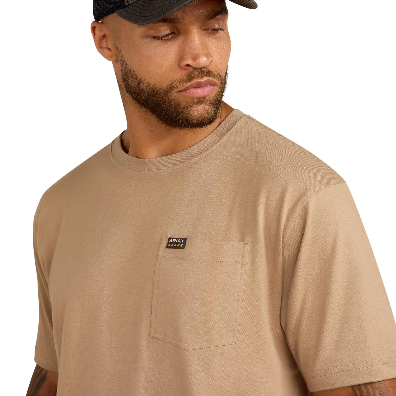 Ariat Men's Rebar Cotton Strong Standard Pocket T-Shirt sold by Work World product image thumbnail 3