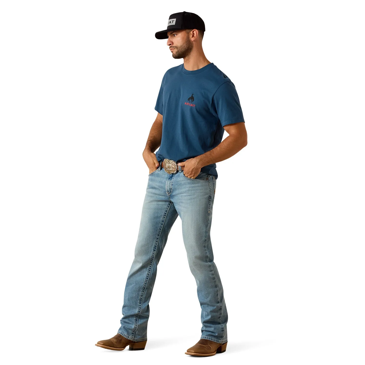 Ariat Men's Flag Bronco Classic Fit T-Shirt sold by Work World product image thumbnail 5