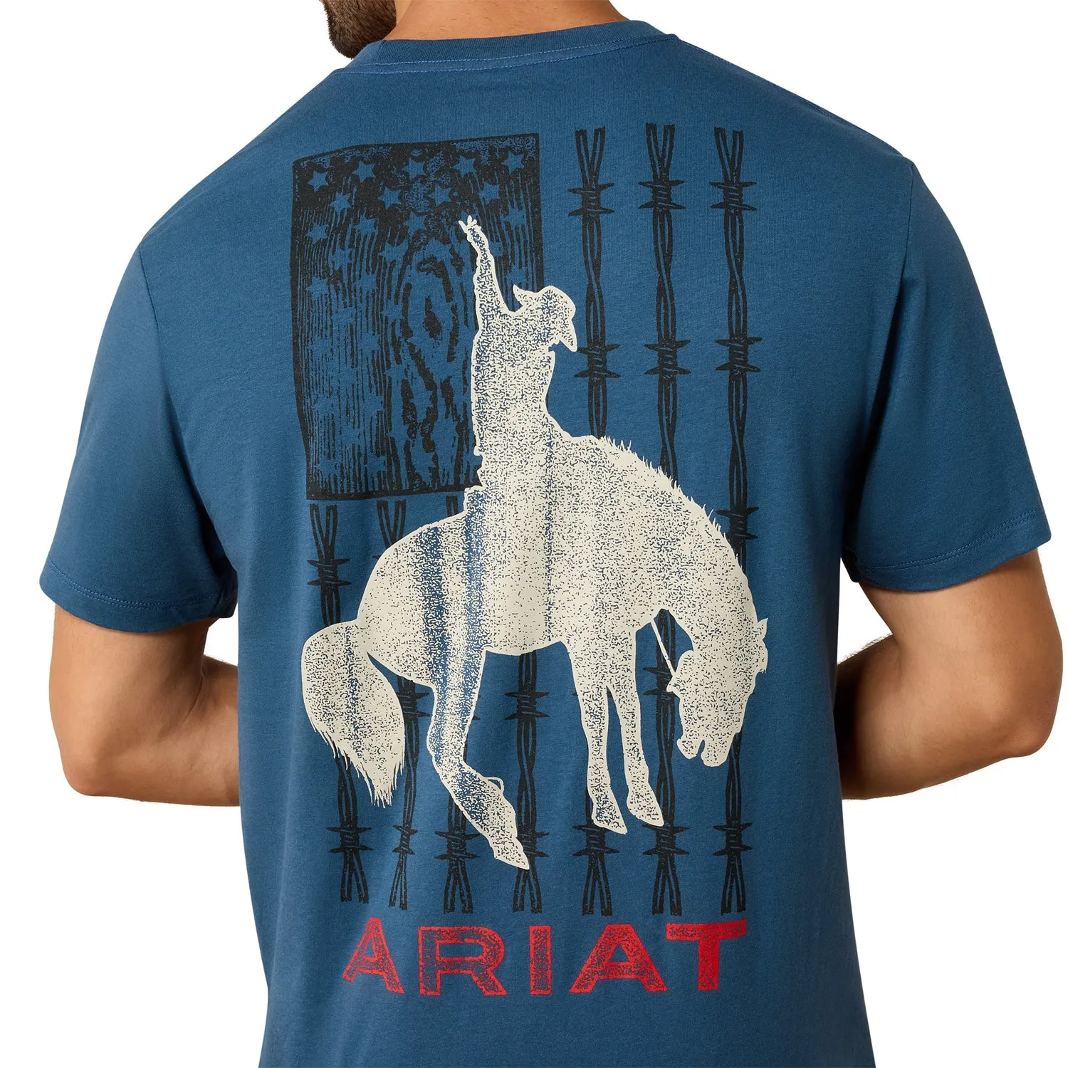Ariat Men's Flag Bronco Classic Fit T-Shirt sold by Work World product image thumbnail 3