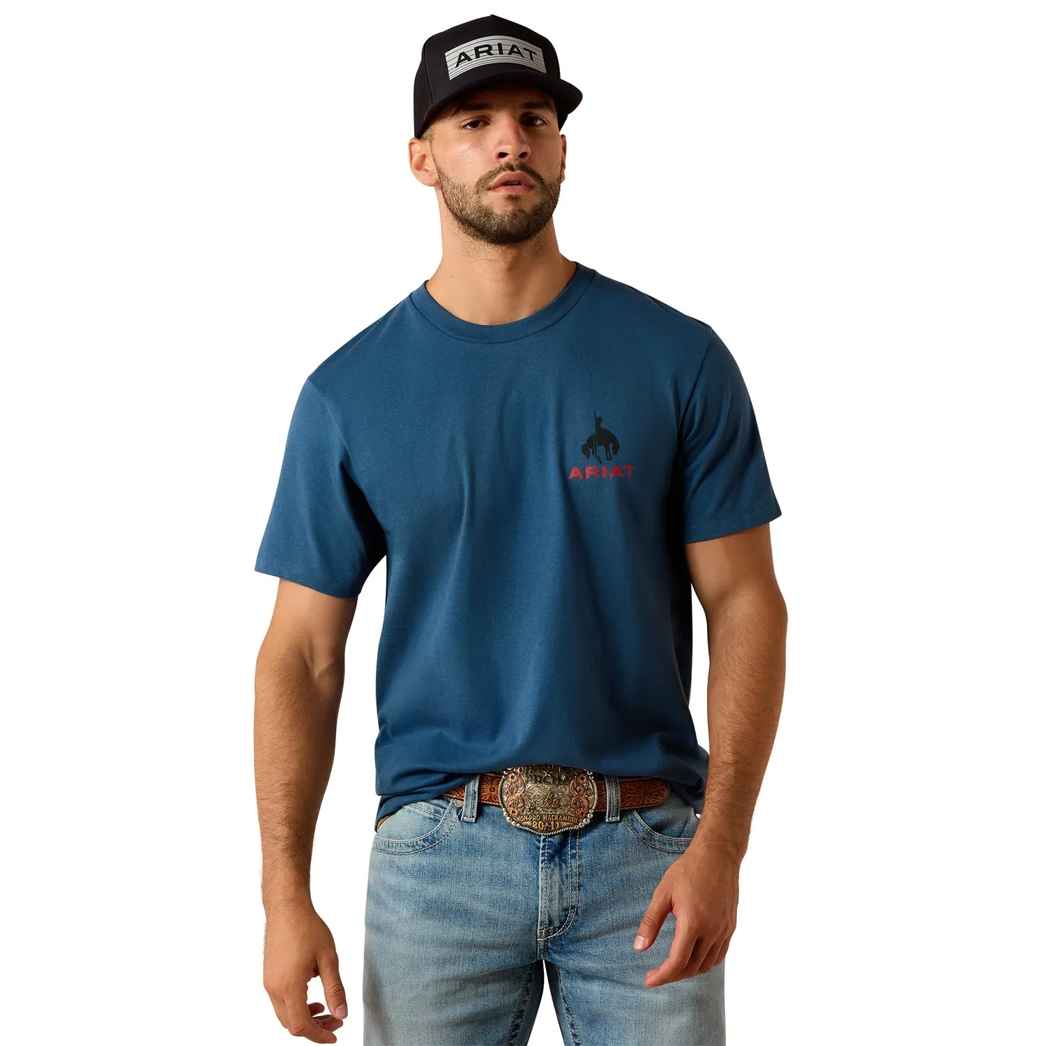 Ariat Men's Flag Bronco Classic Fit T-Shirt sold by Work World product image thumbnail 2