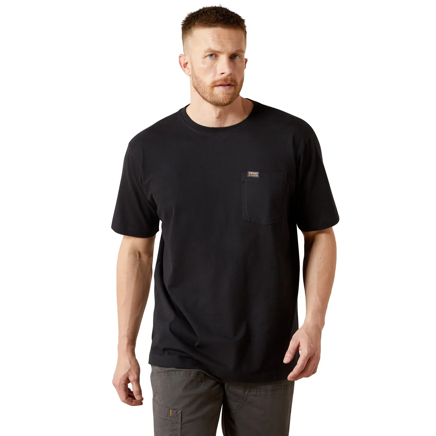 Ariat Men's Rebar Cotton Strong Standard Pocket T-Shirt sold by Work World