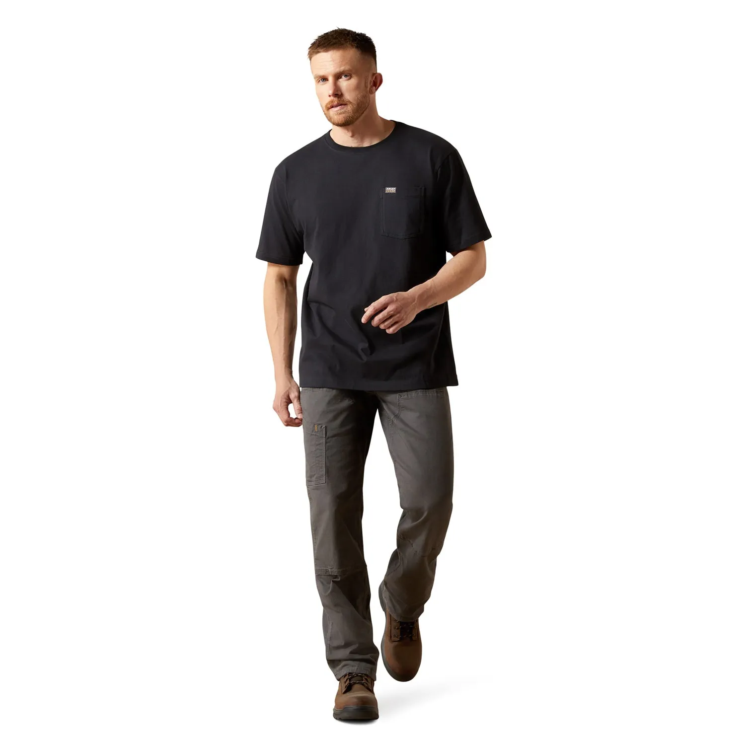 Ariat Men's Rebar Cotton Strong Standard Pocket T-Shirt sold by Work World product image thumbnail 4