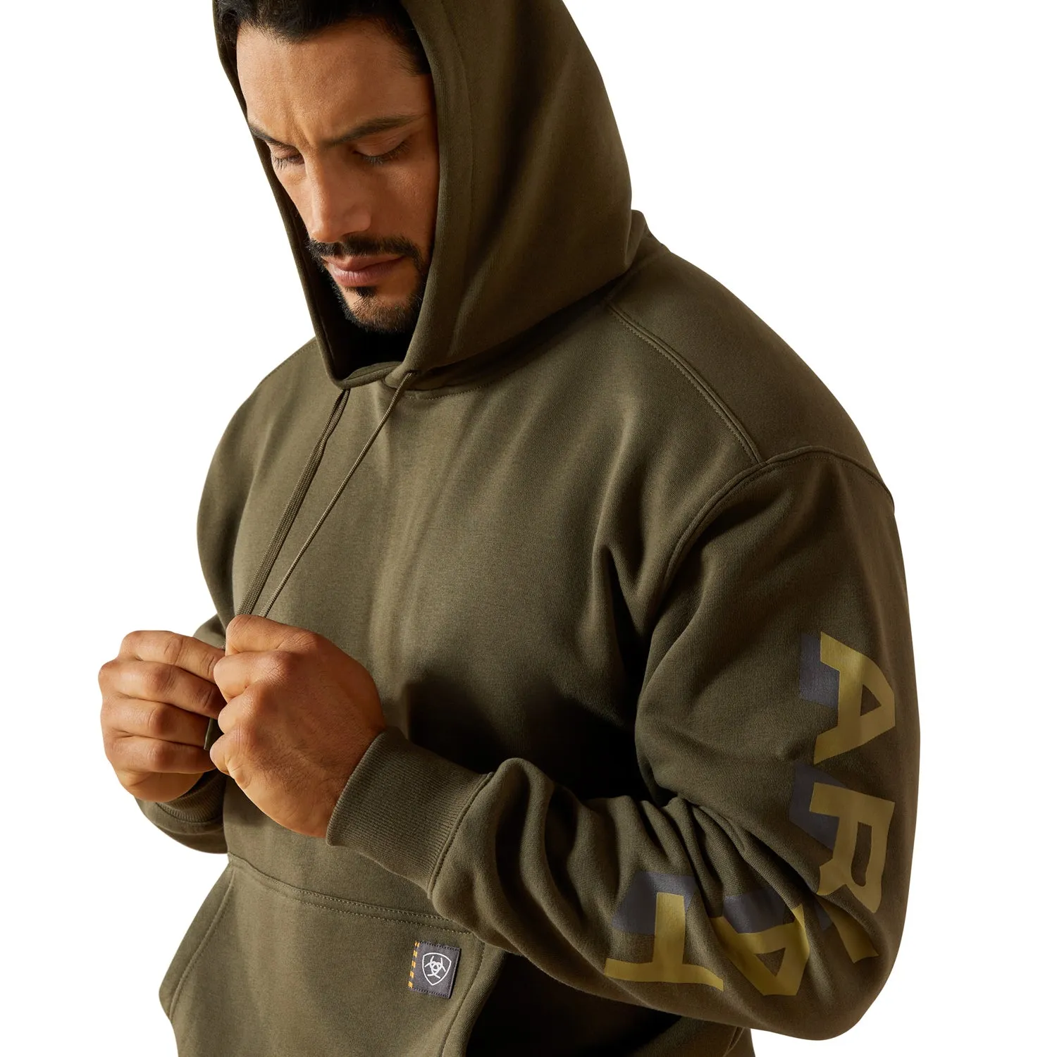 Ariat Men's Rebar Lightweight Logo Hoodie sold by Work World product image thumbnail 3