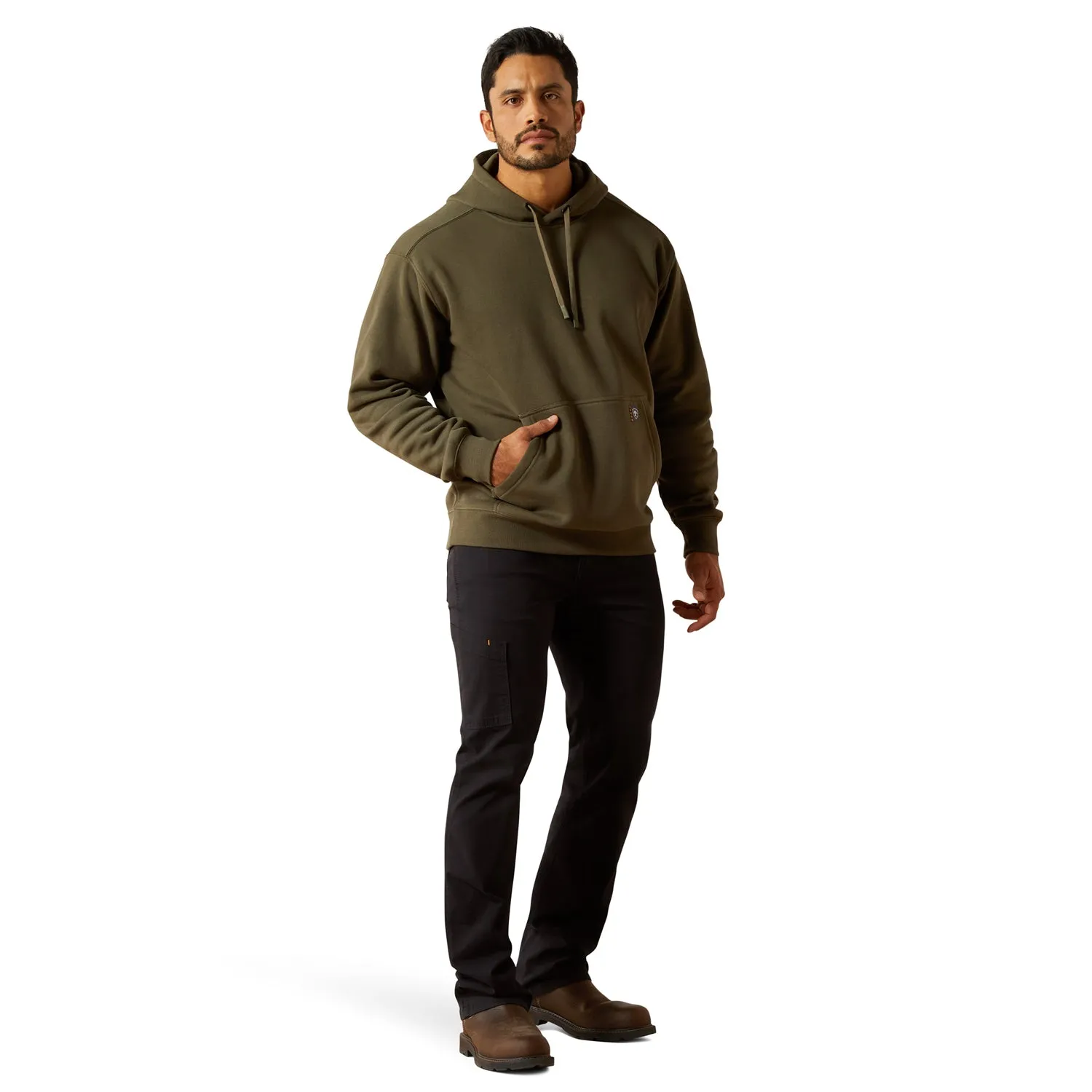 Ariat Men's Rebar Lightweight Logo Hoodie sold by Work World product image thumbnail 4
