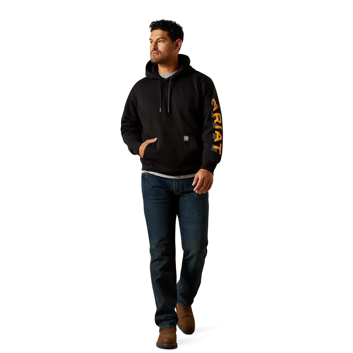 Ariat Men's Rebar Lightweight Logo Hoodie sold by Work World product image thumbnail 5