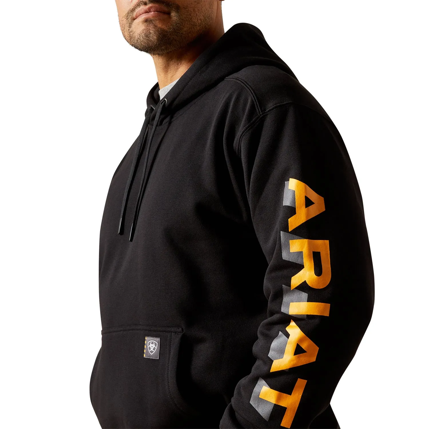 Ariat Men's Rebar Lightweight Logo Hoodie sold by Work World product image thumbnail 3