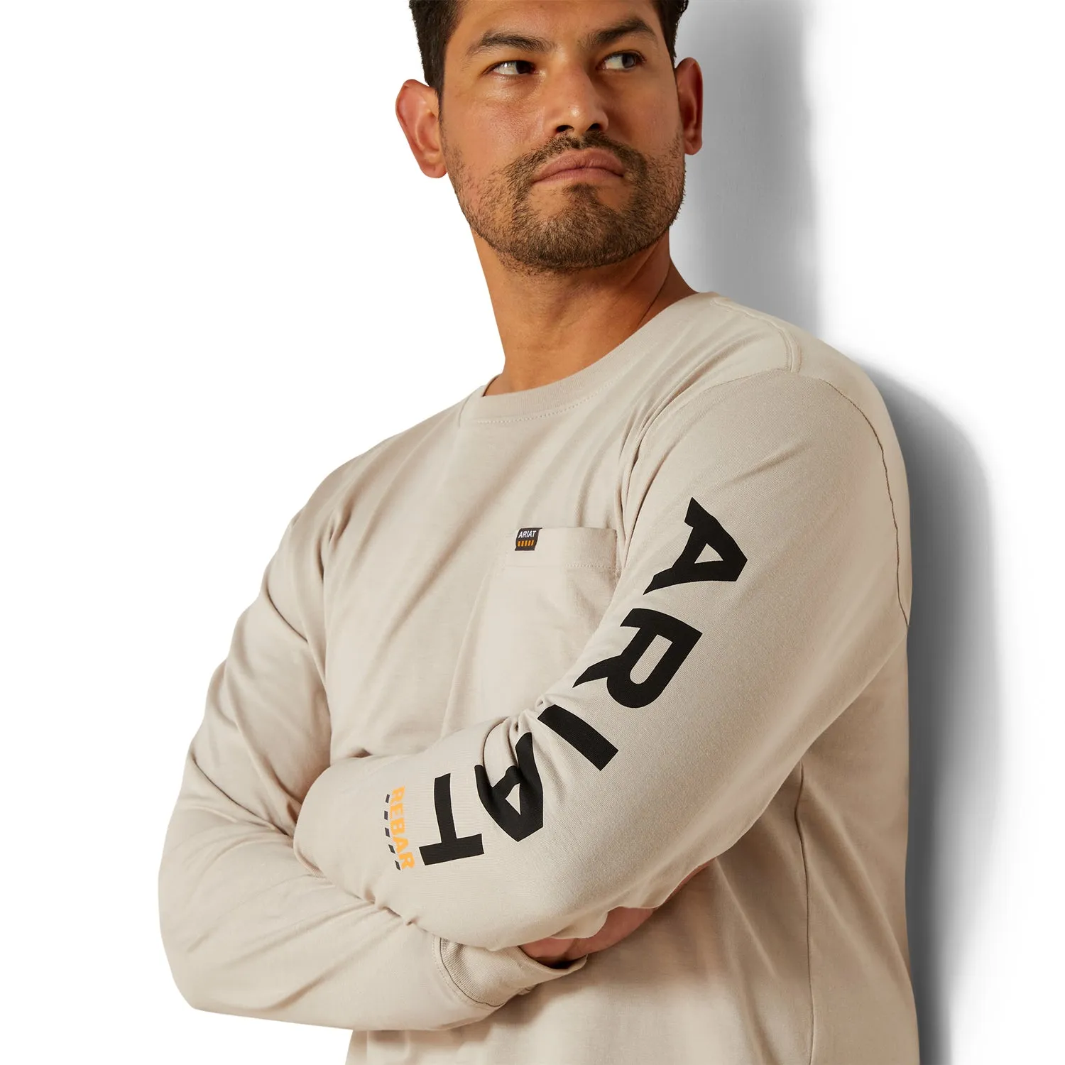 Ariat Men's Rebar Cotton Strong Standard Logo Pocket T-Shirt sold by Work World product image thumbnail 3