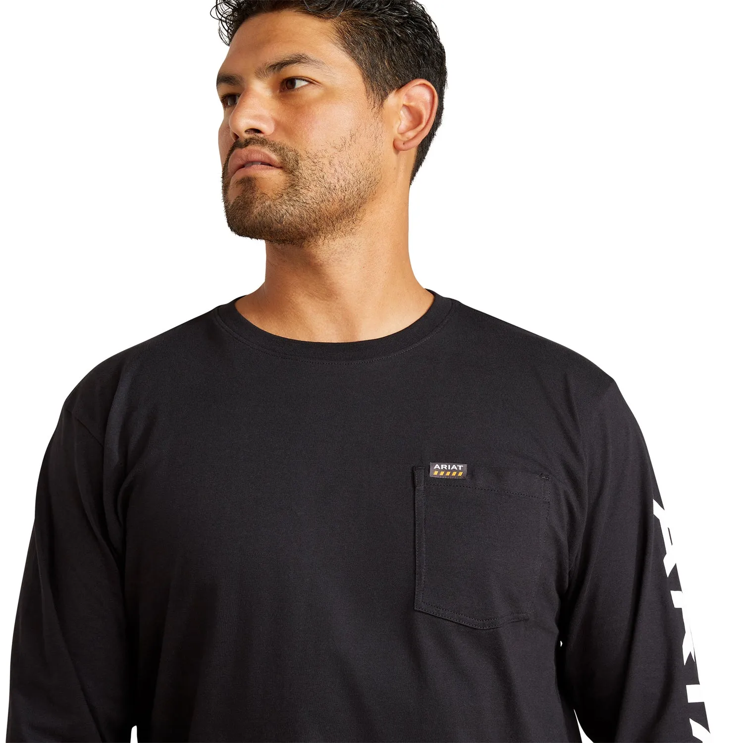 Ariat Men's Rebar Cotton Strong Standard Logo Pocket T-Shirt sold by Work World product image thumbnail 4