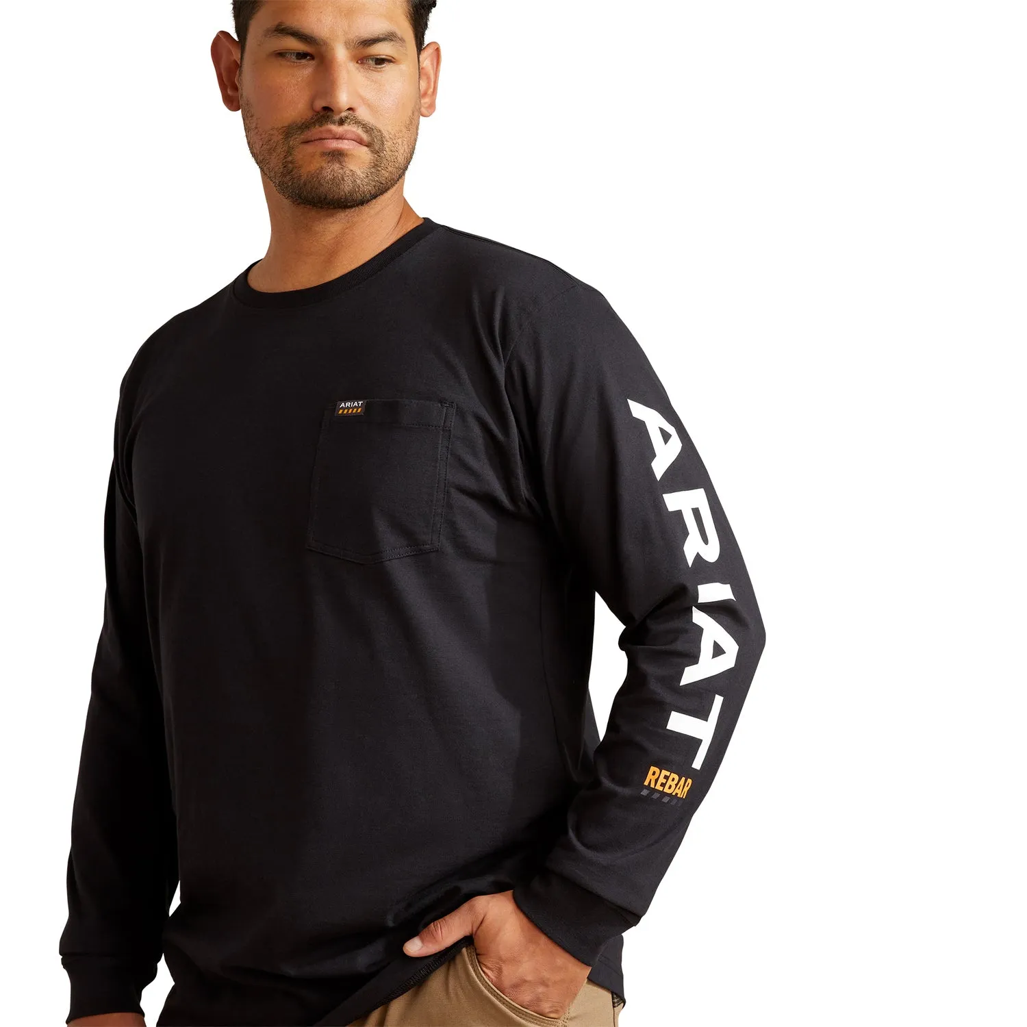 Ariat Men's Rebar Cotton Strong Standard Logo Pocket T-Shirt sold by Work World product image thumbnail 3