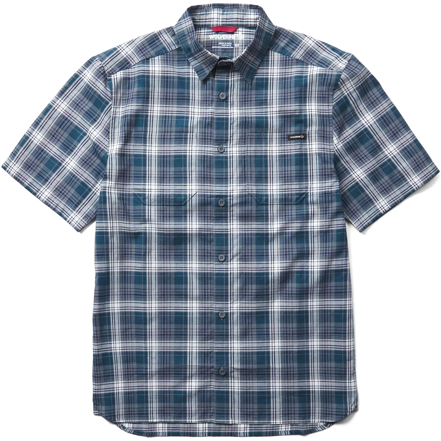 Wolverine Men's Built Stretch Short Sleeve Plaid Shirt sold by Work World product image thumbnail 5