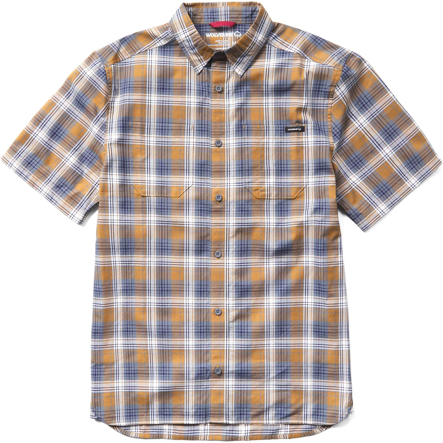 Wolverine Men's Built Stretch Short Sleeve Plaid Shirt sold by Work World product image thumbnail 3