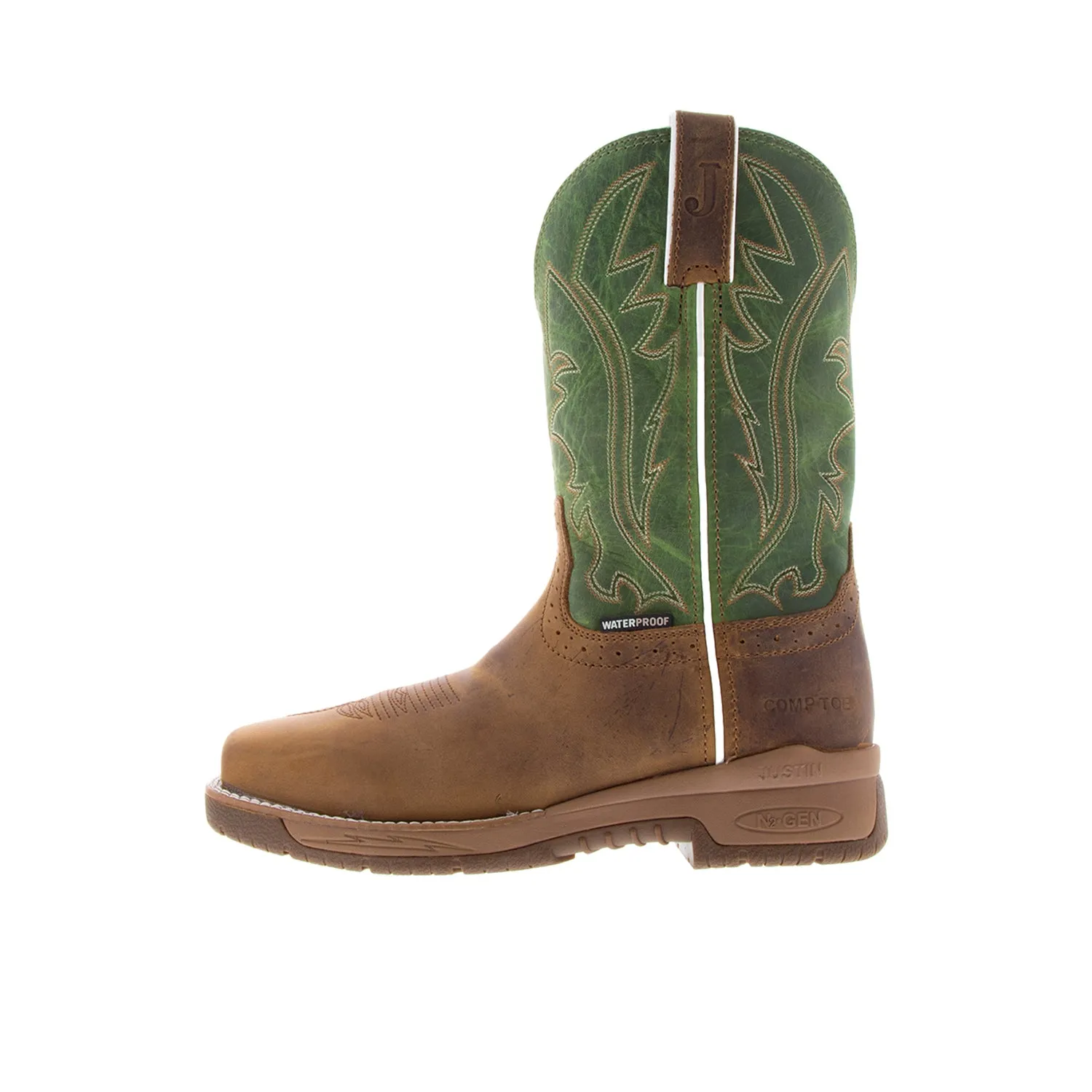 Justin Boots Men's Nitread 11" Waterproof Nano Comp Toe Work Boot sold by Work World product image thumbnail 2