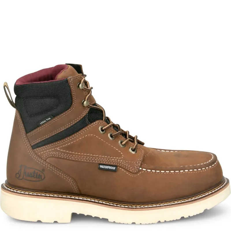 Justin Boots Men's Bristol 6" Waterproof Steel Toe Work Boot made by Justin Boots