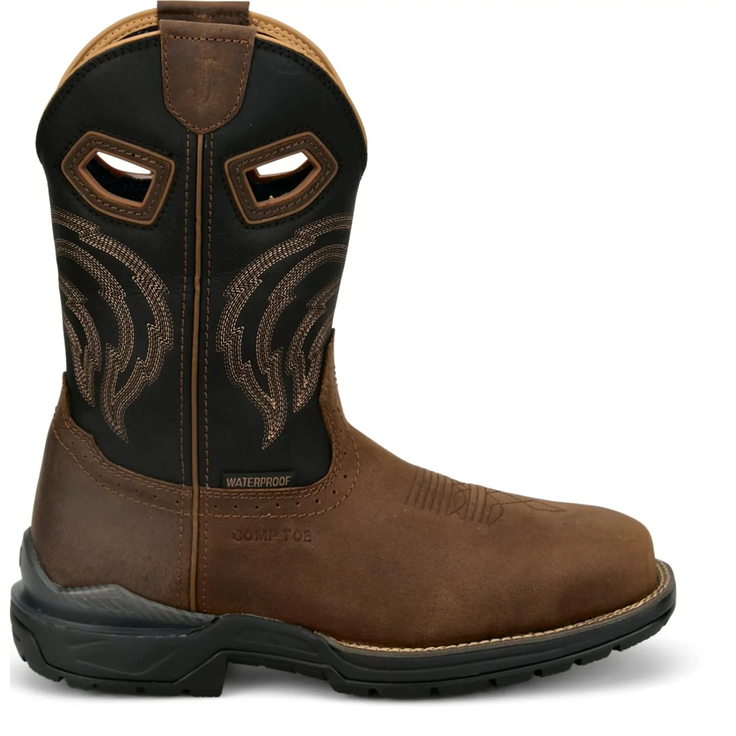 Justin Boots Men's Slickline 11" Waterproof Nano Comp Toe Work Boot sold by Work World