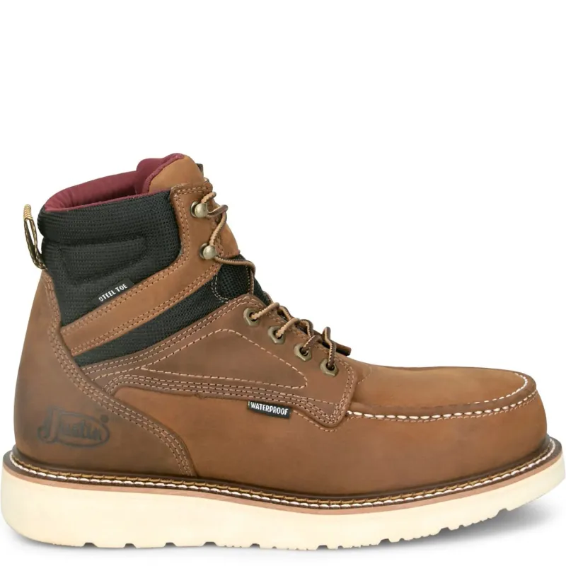 Justin Boots Men's Garren 6" Waterproof Steel Toe Work Boot made by Justin Boots