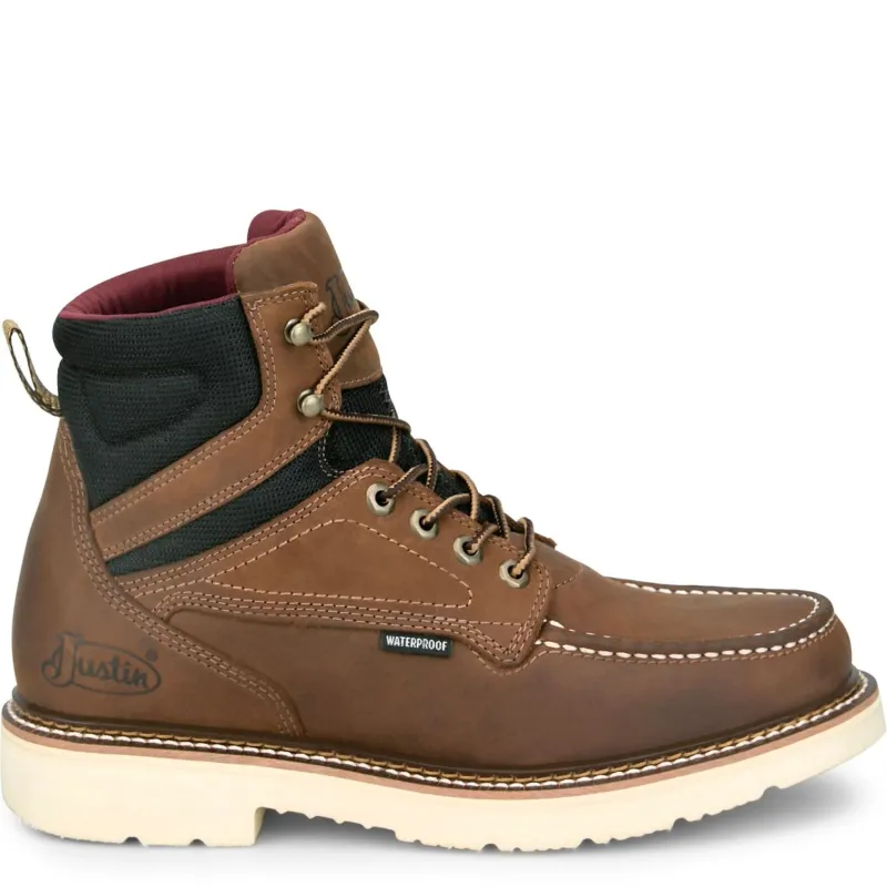 Justin Boots Men's Bristol 6" Waterproof Soft Toe Work Boot made by Justin Boots