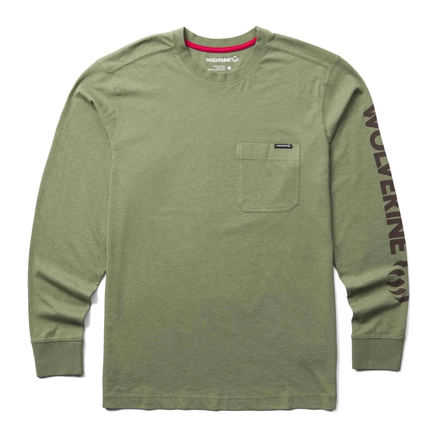 Wolverine Men's Classic Graphic Long Sleeve Pocket Tee sold by Work World product image thumbnail 3
