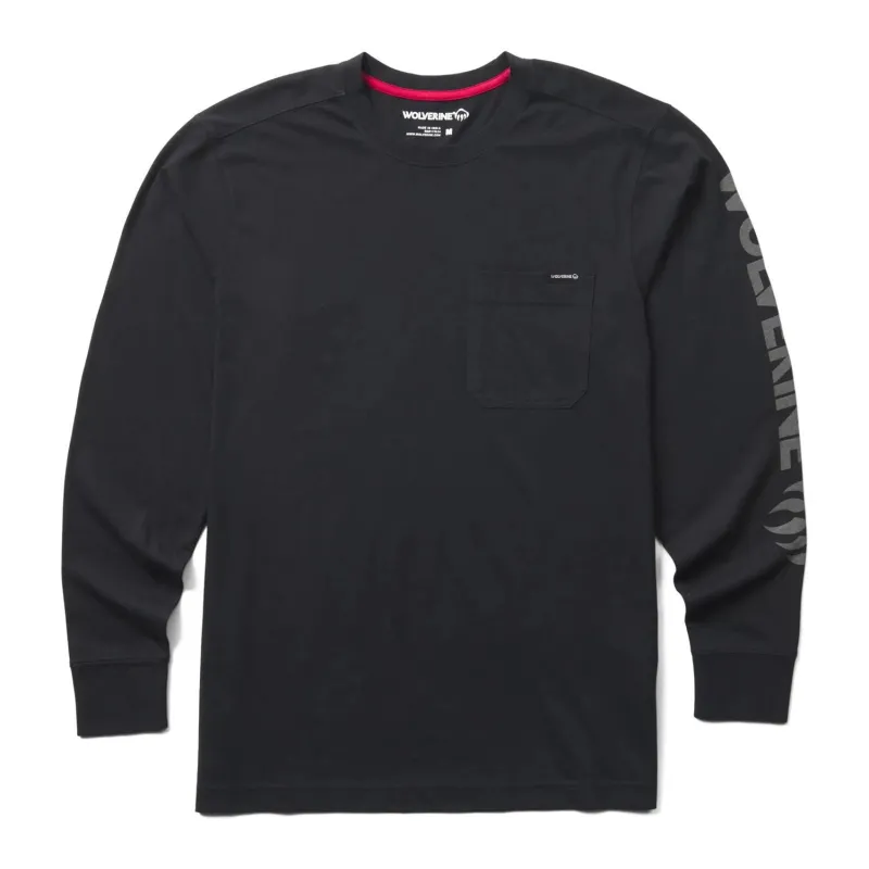 Wolverine Men's Classic Graphic Long Sleeve Pocket Tee made by Wolverine