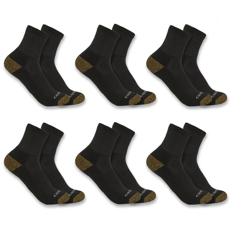 Carhartt Men's Midweight Quarter Sock 6-Pack made by Carhartt