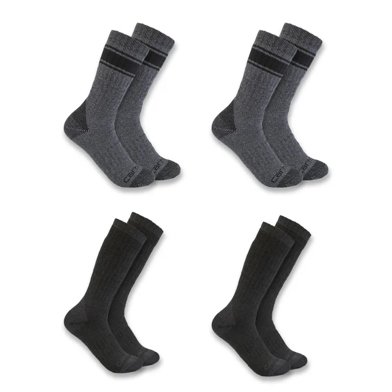Carhartt Men's Heavyweight Crew Sock 4-Pack made by Carhartt