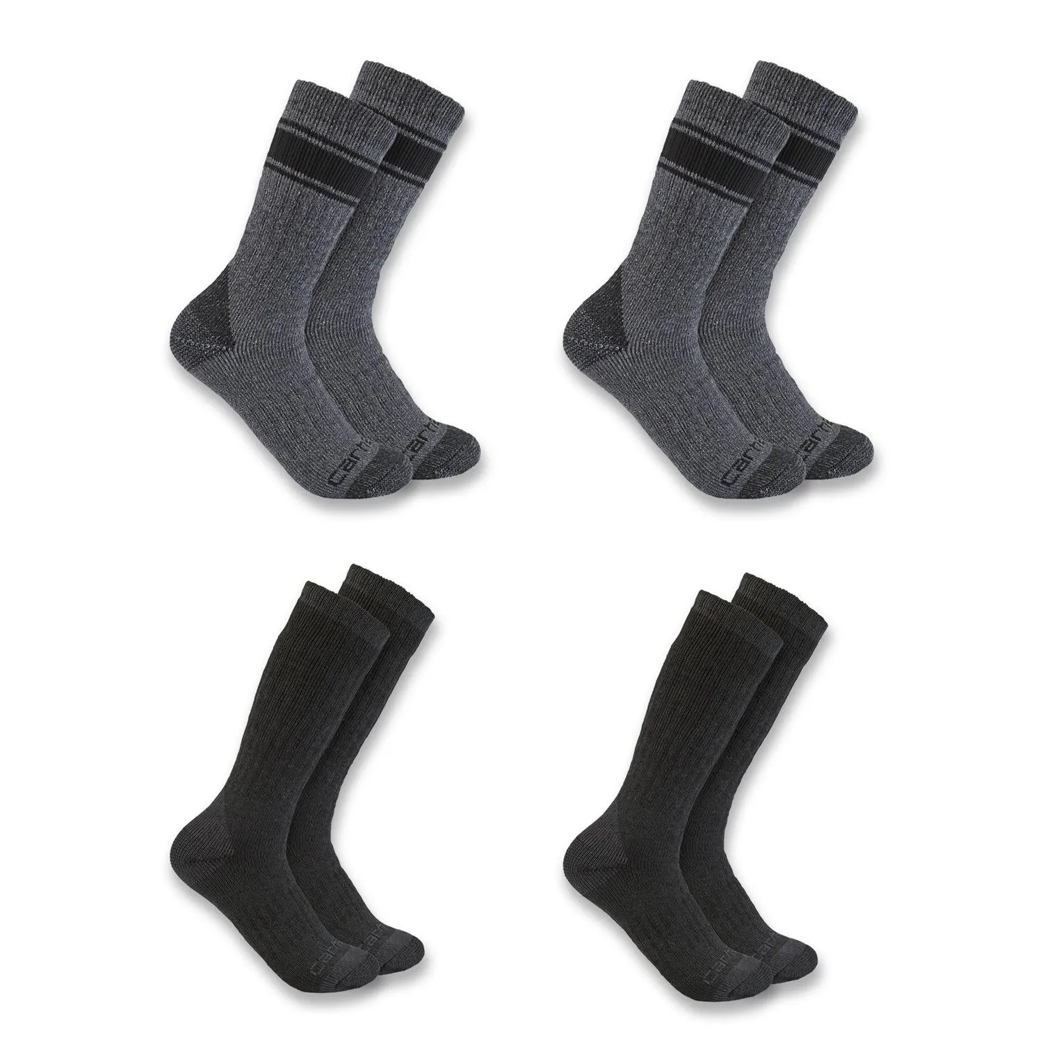 Carhartt Men's Heavyweight Crew Sock 4-Pack sold by Work World