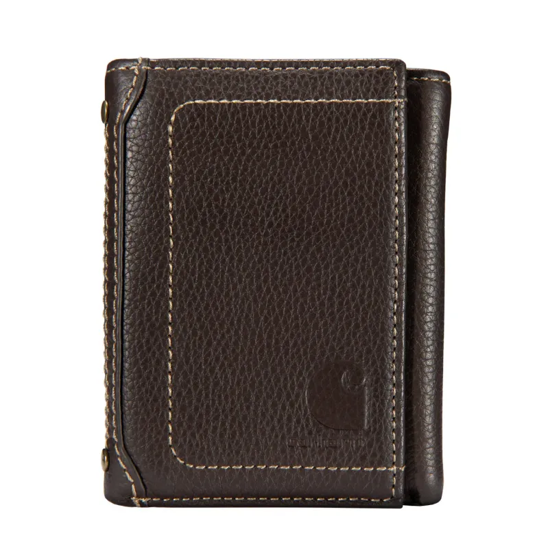 Carhartt Pebble Leather Trifold Wallet made by Carhartt