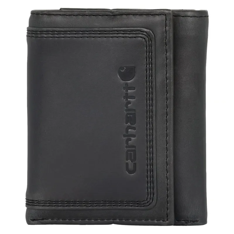 Carhartt Leather Triple-Stitched Trifold Wallet made by Carhartt