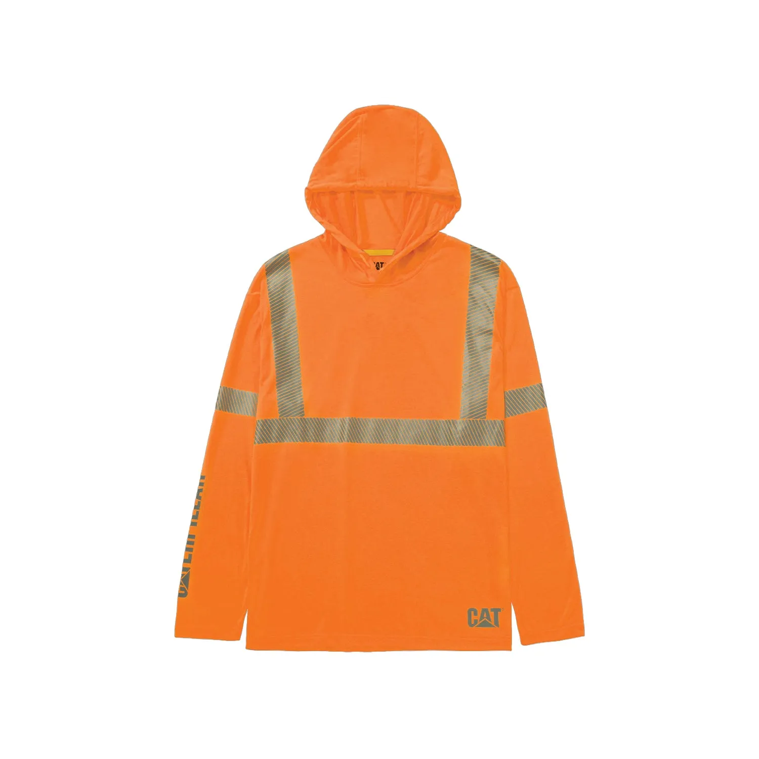 CAT Men's ANSI Hi-Vis UPF Hooded Long Sleeve T-Shirt sold by Work World product image thumbnail 2